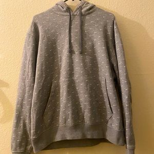 Nike Mens Pullover Hoodie Light Grey